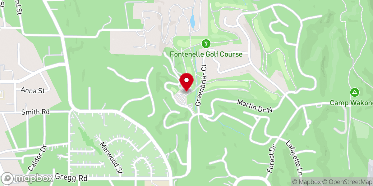 Map showing location of A View In Fontenelle Hills