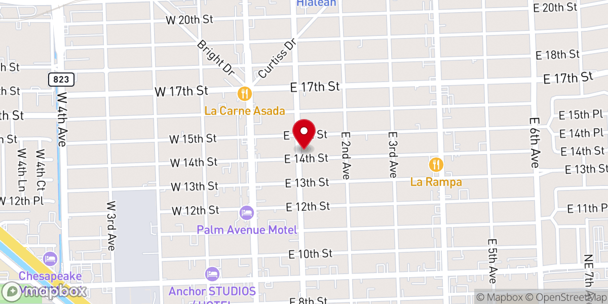 Map showing location of King Jesus Hialeah