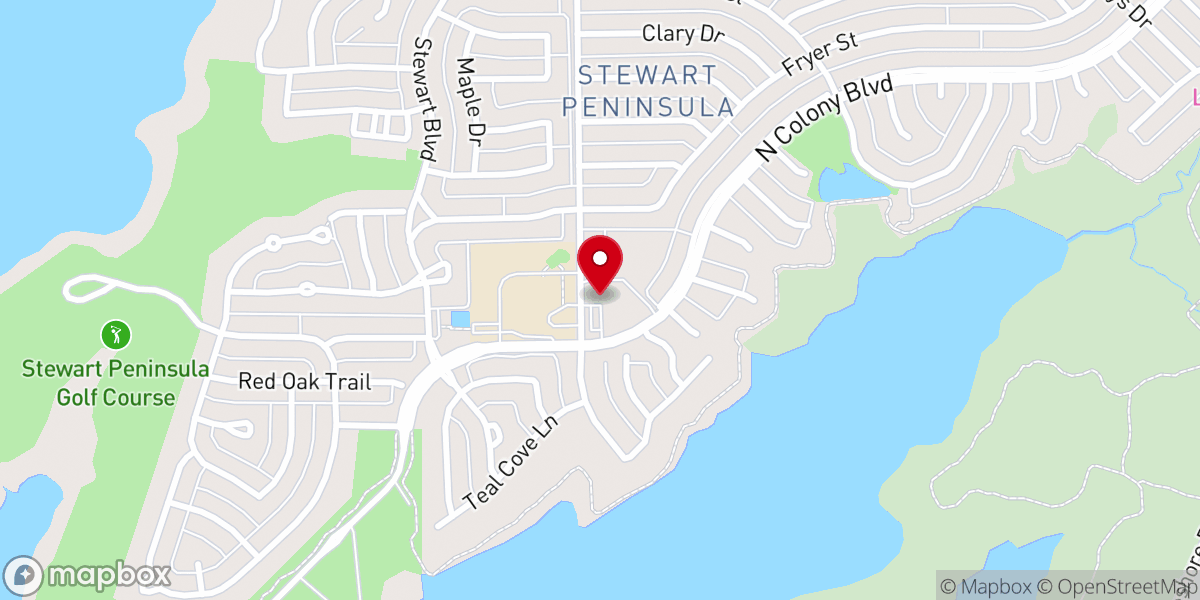 Map showing location of Lakeway Church