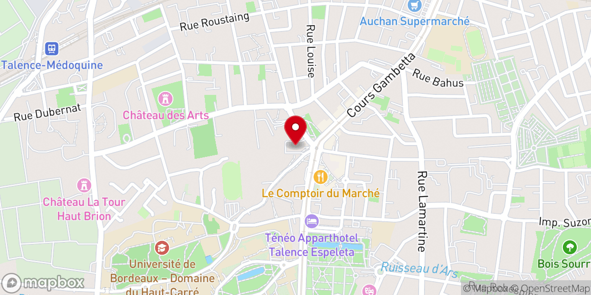 Map showing location of Eglise Notre-Dame de Talence