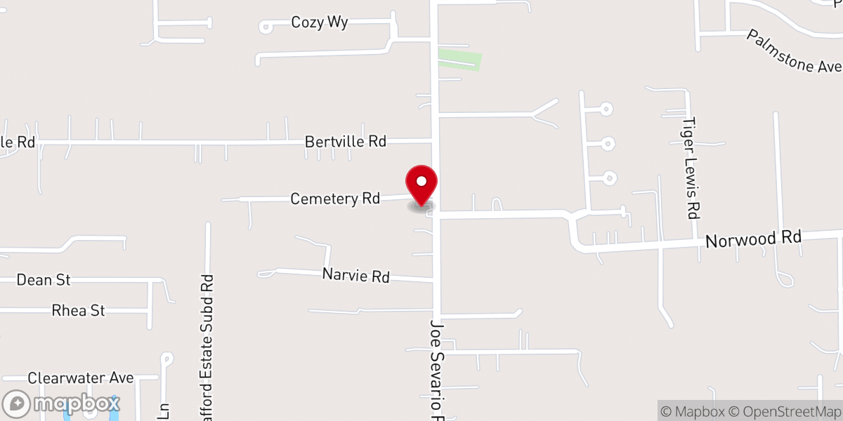 Map showing location of Galvez Pentecostal Church (UPC)