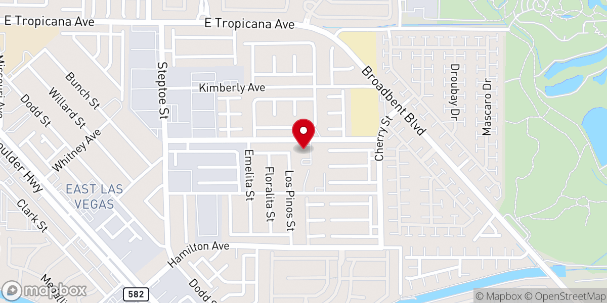Map showing location of Red Rooster Vegas