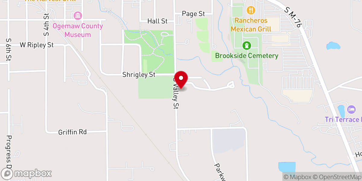 Map showing location of Villa at West Branch