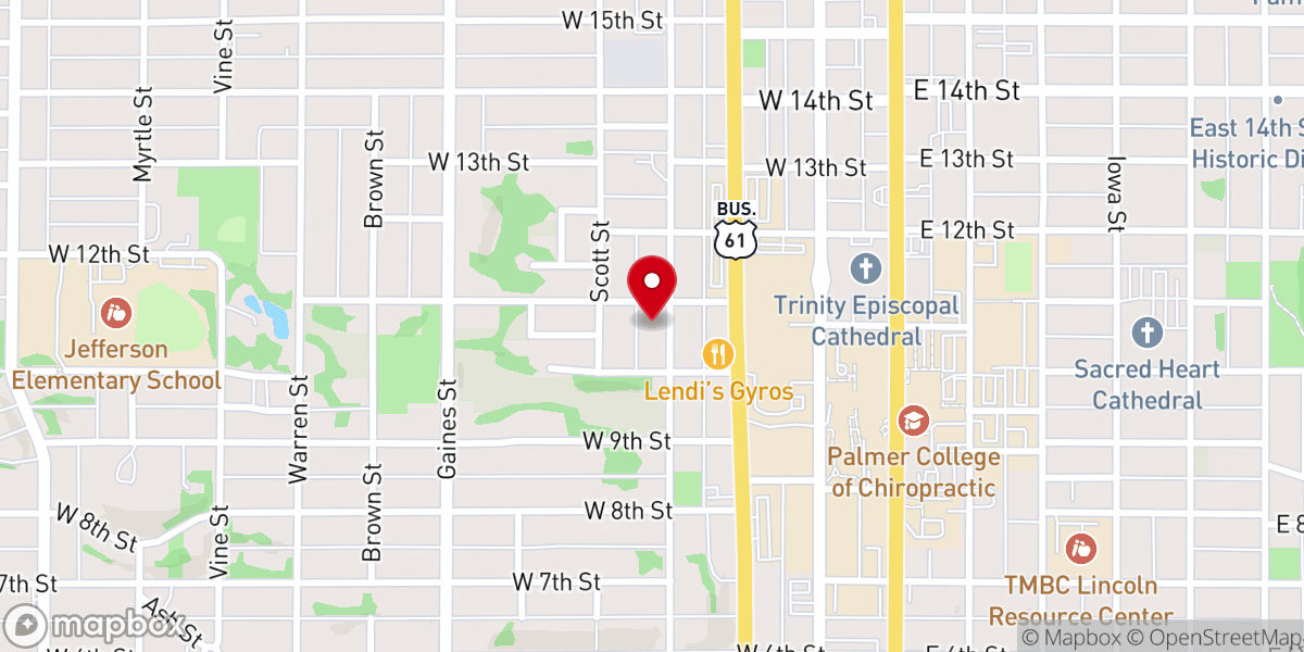 Map showing location of Mt Olive Church of God in Christ