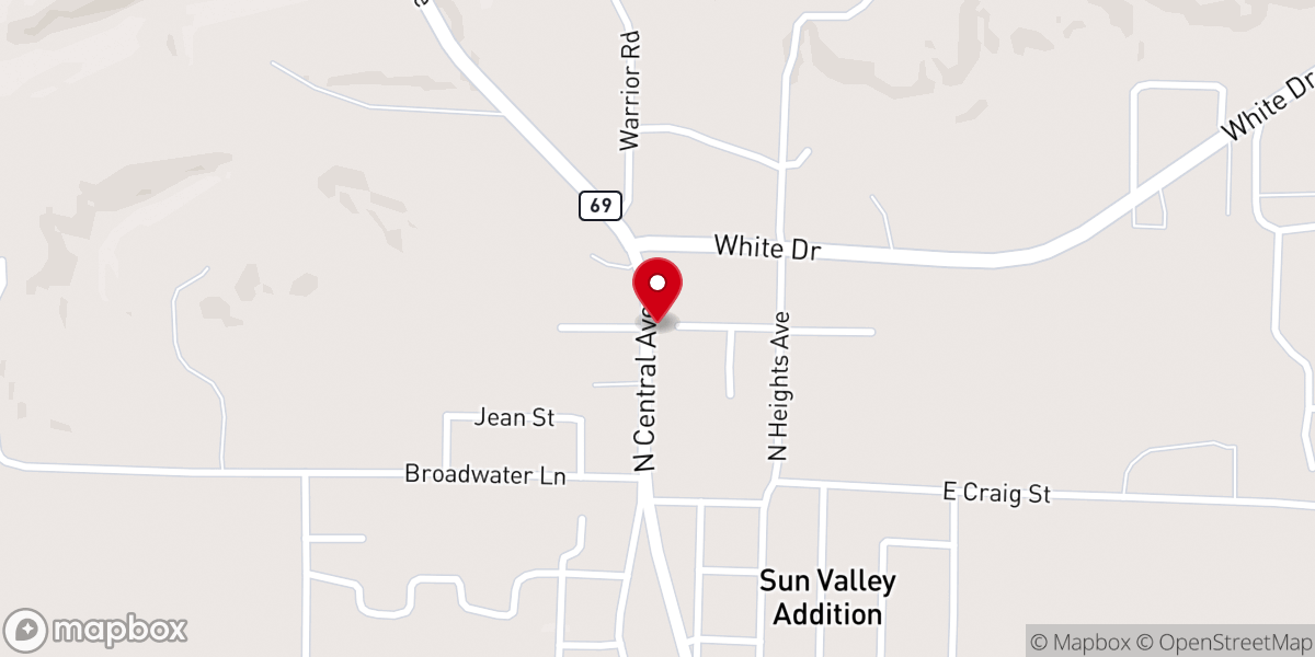 Map showing location of Harbor Lights Temple Pentecostal Church
