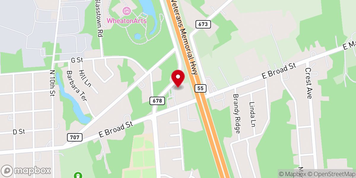 Map showing location of Cumberland County Community Church
