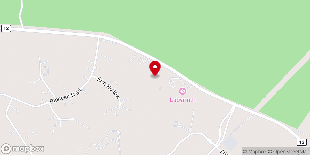 Map showing location of First Christian Church