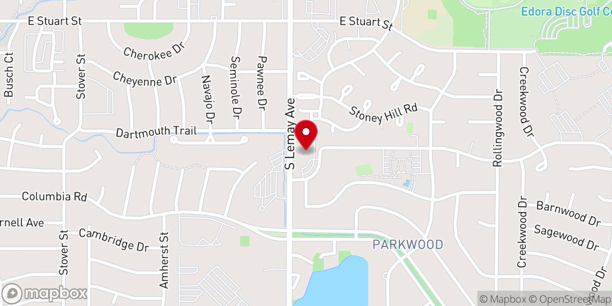 Map showing location of Our Saviour's Lutheran Church