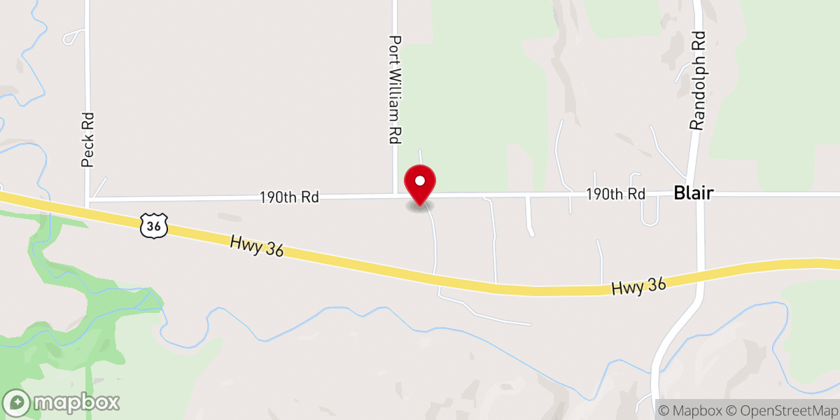 Map showing location of First southern Baptist Church