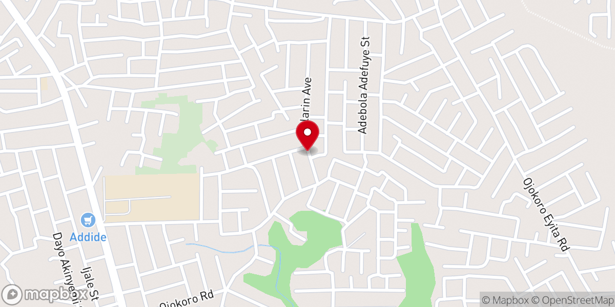 Map showing location of First Baptist Church Owutu