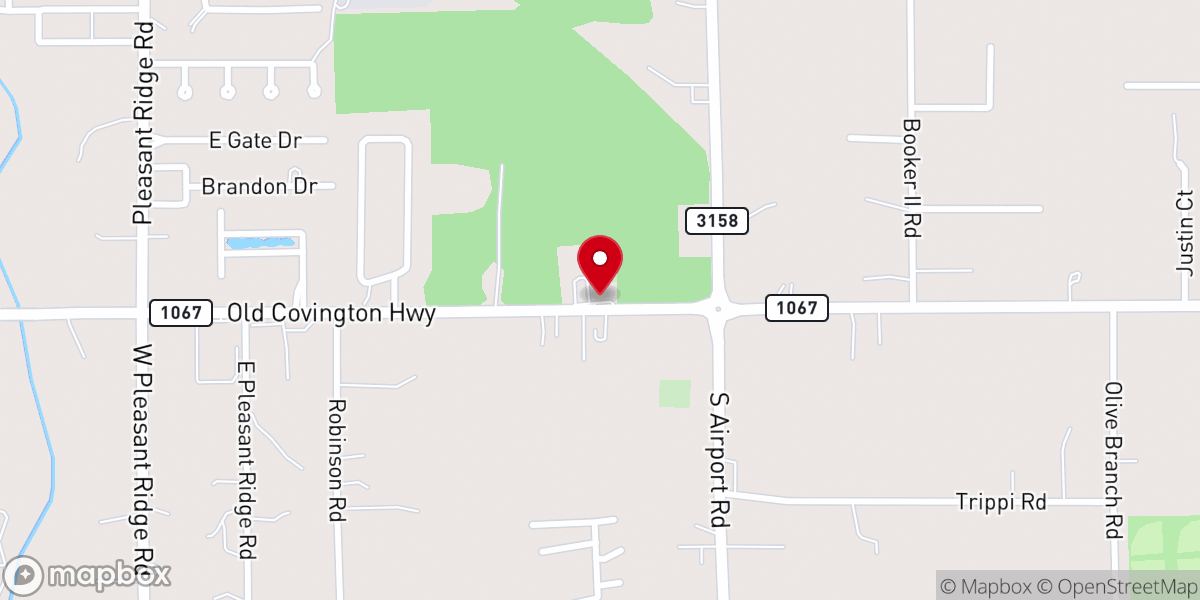 Map showing location of Mt Pleasant Baptist Church