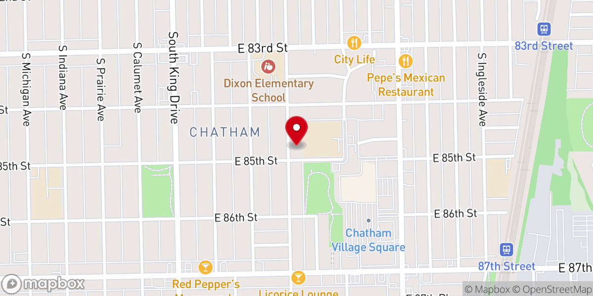 Map showing location of St. Mark United Methodist Church
