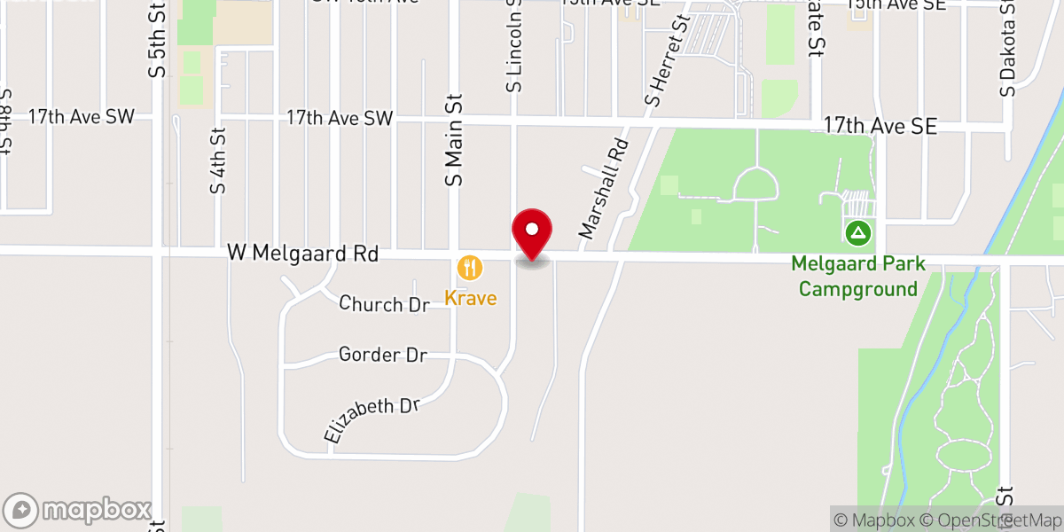 Map showing location of Aberdeen Church of Christ