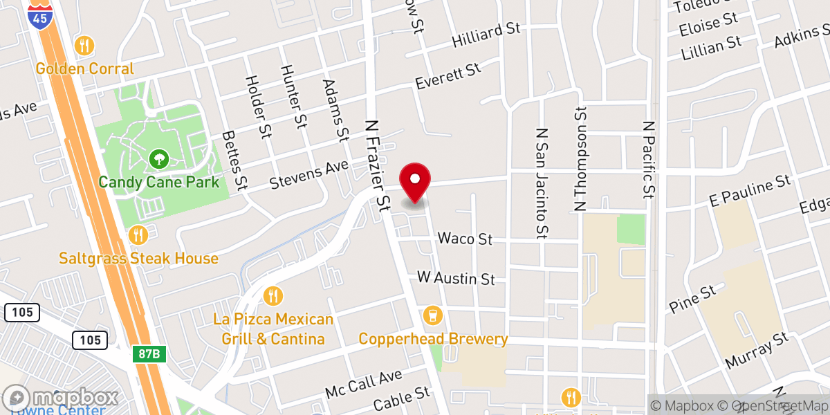 Map showing location of Grand Central Church