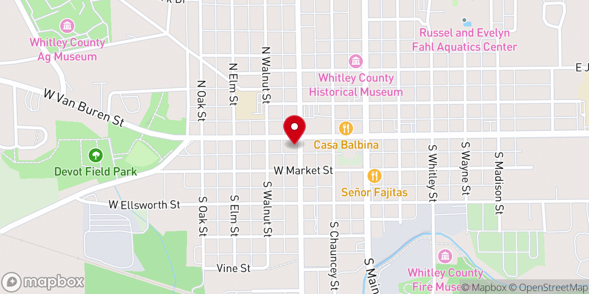 Map showing location of Blue River Community Church