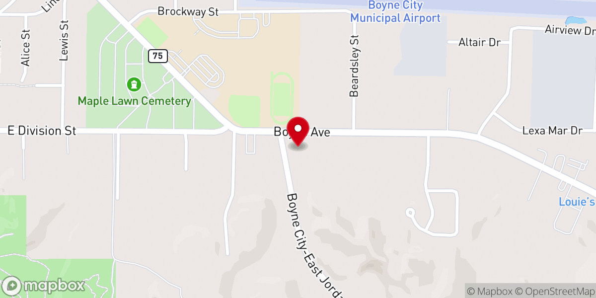 Map showing location of Christ Lutheran Church