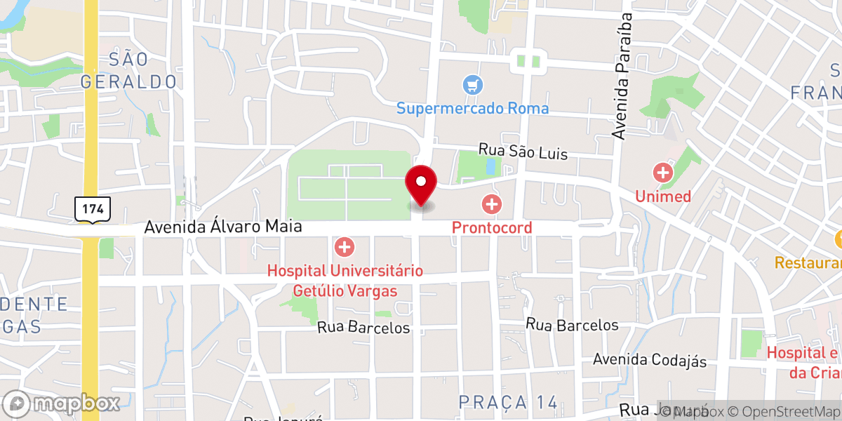 Map showing location of Igreja Evangélica Holiness de Manaus