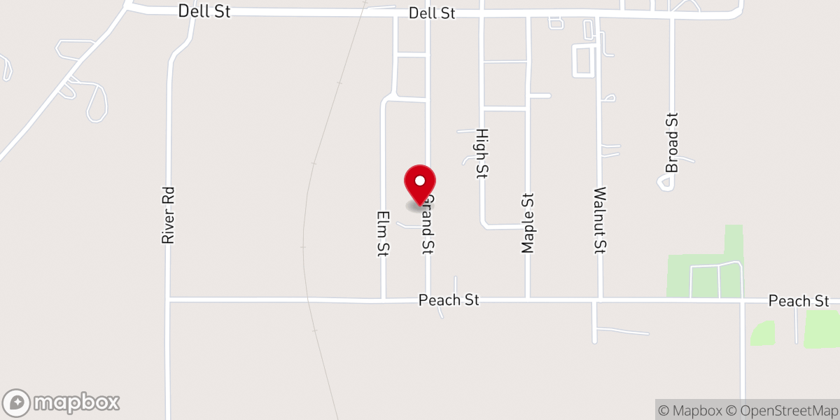 Map showing location of Ninnekah United Methodist Church