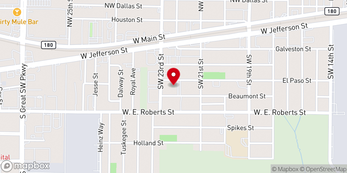 Map showing location of Morning Star Missionary Baptist Church