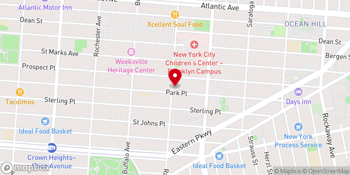 Map showing location of Bethel New Life In Christ Ministries