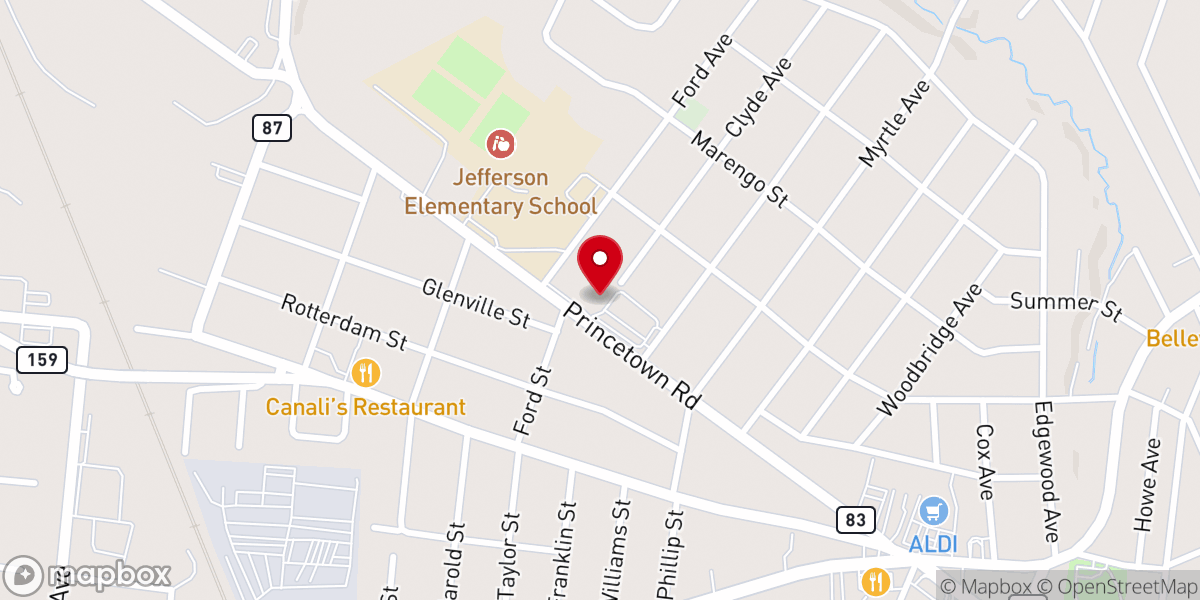 Map showing location of Our Lady Queen of Peace