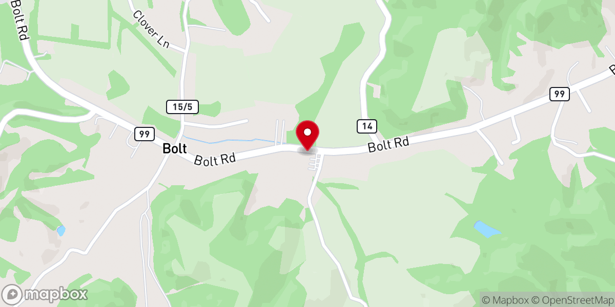 Map showing location of Bolt Church of God