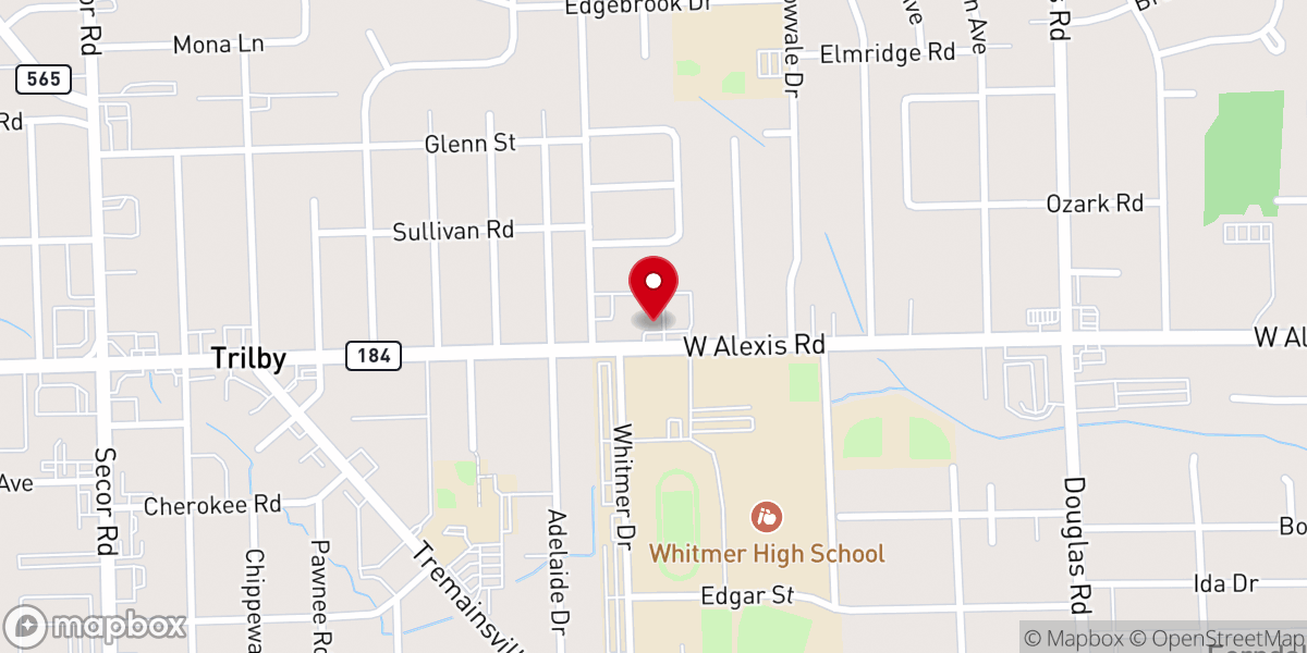 Map showing location of Lutheran Church of Our Saviour