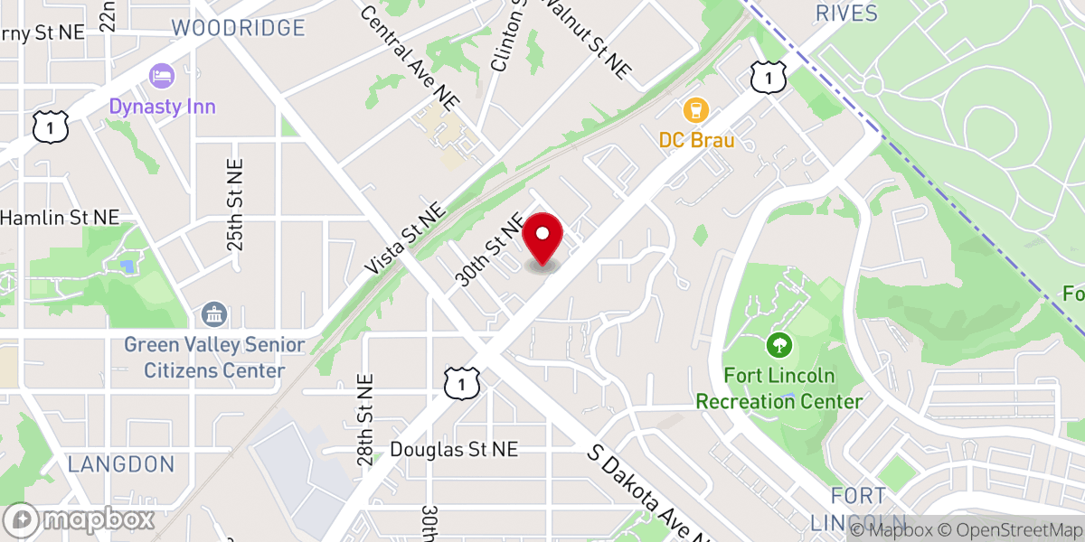 Map showing location of Bethesda Community Church