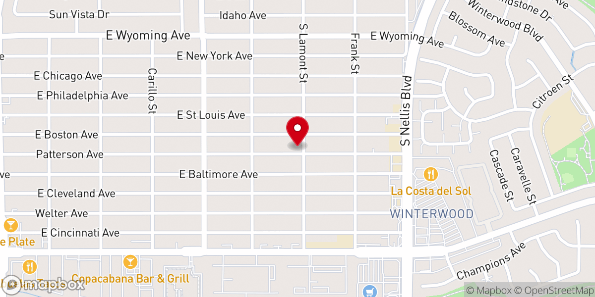Map showing location of Church of God of Prophecy