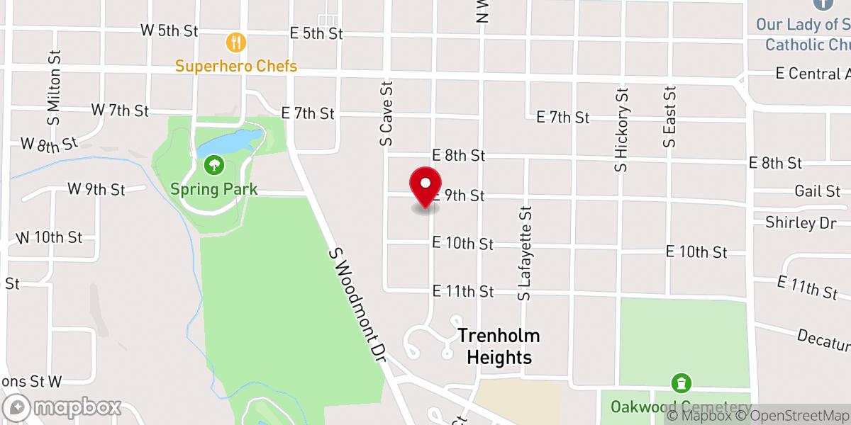 Map showing location of High Street Church of Christ