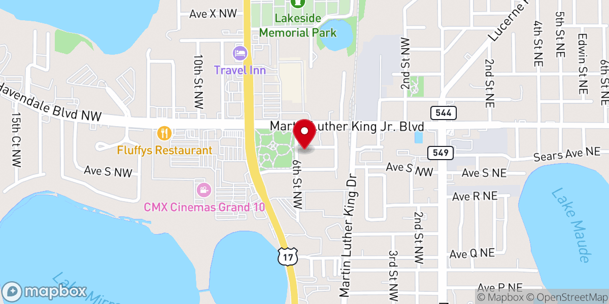 Map showing location of Inman Park Baptist Church