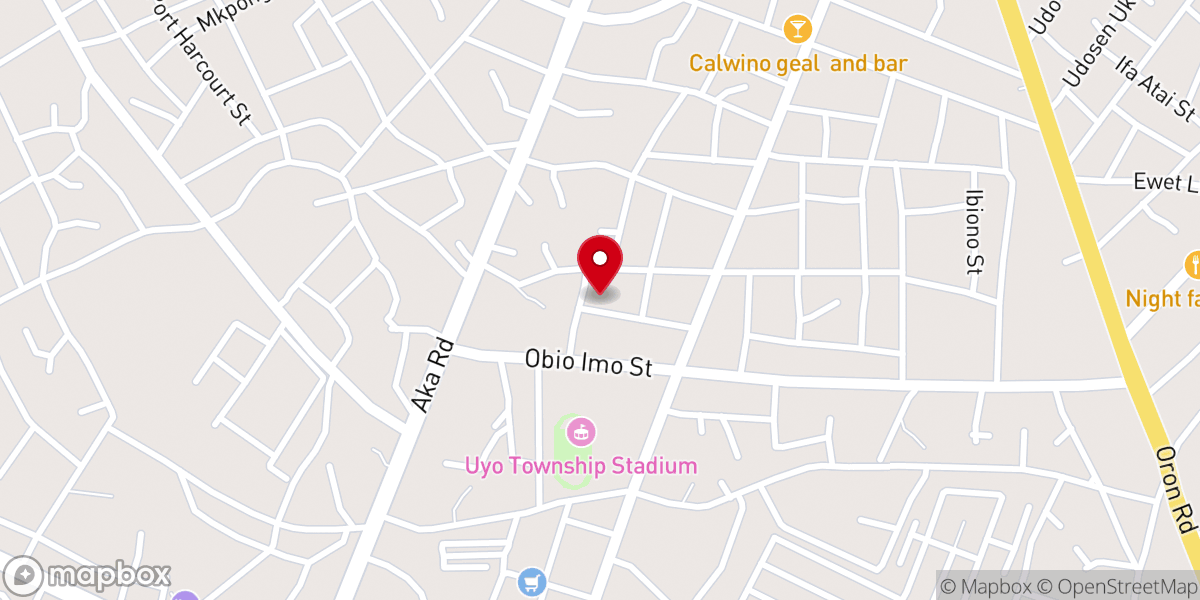 Map showing location of The Apostolic Church, Nigeria. Ata Inim District Headquaters.