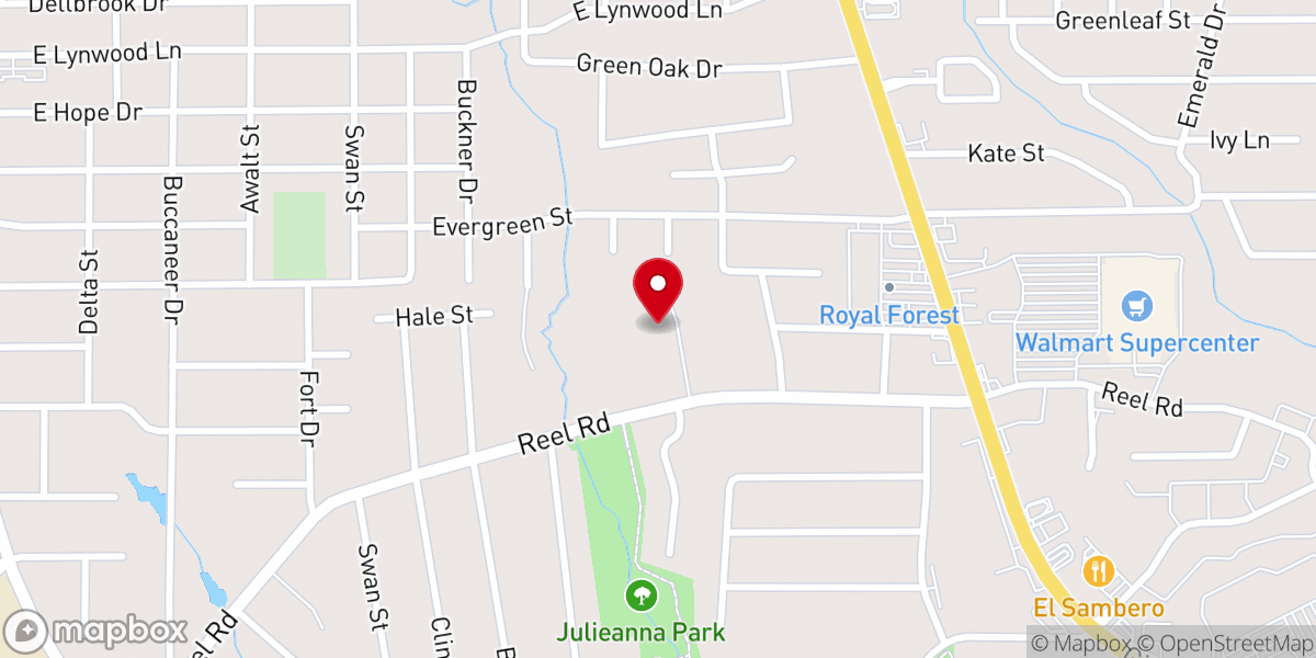 Map showing location of St. Michael & All Angels' Episcopal Church