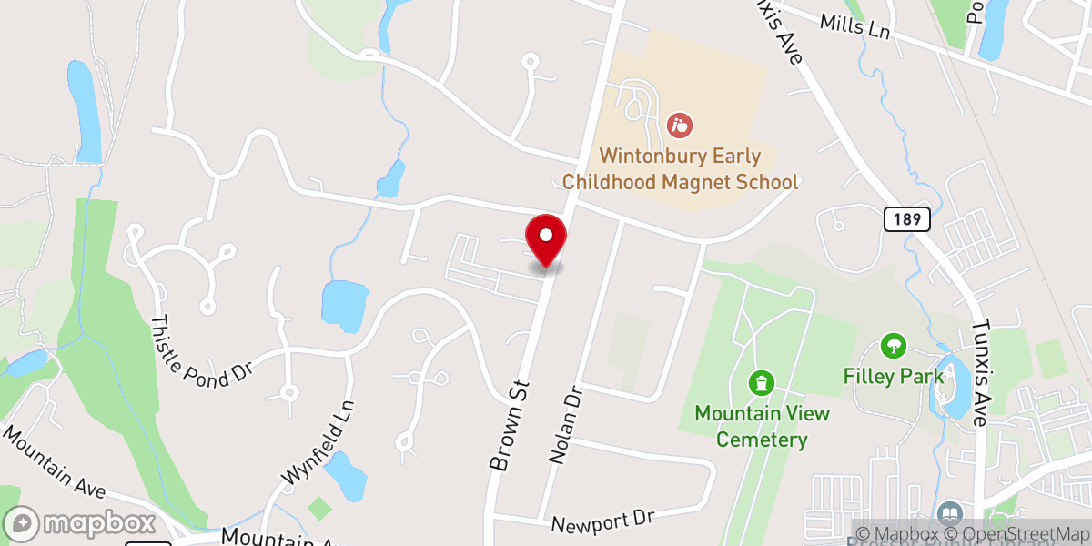 Map showing location of Brown St @ St John Church