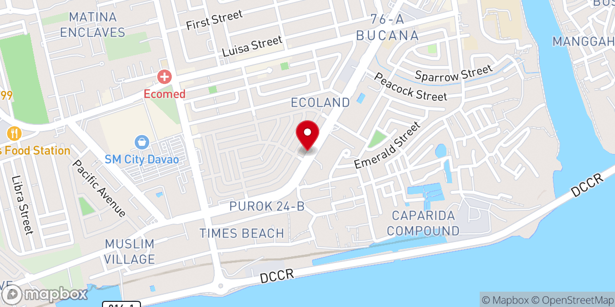 Map showing location of Blessing Missionary Baptist Church