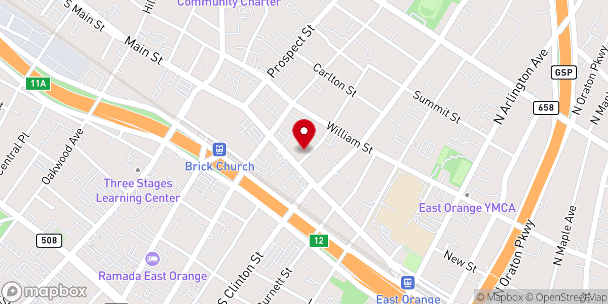 Map showing location of Mt. Olive Baptist Church