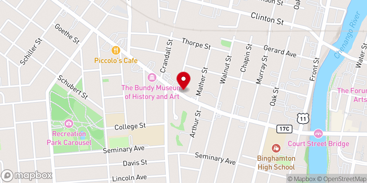 Map showing location of Catholic Charities Food Pantry
