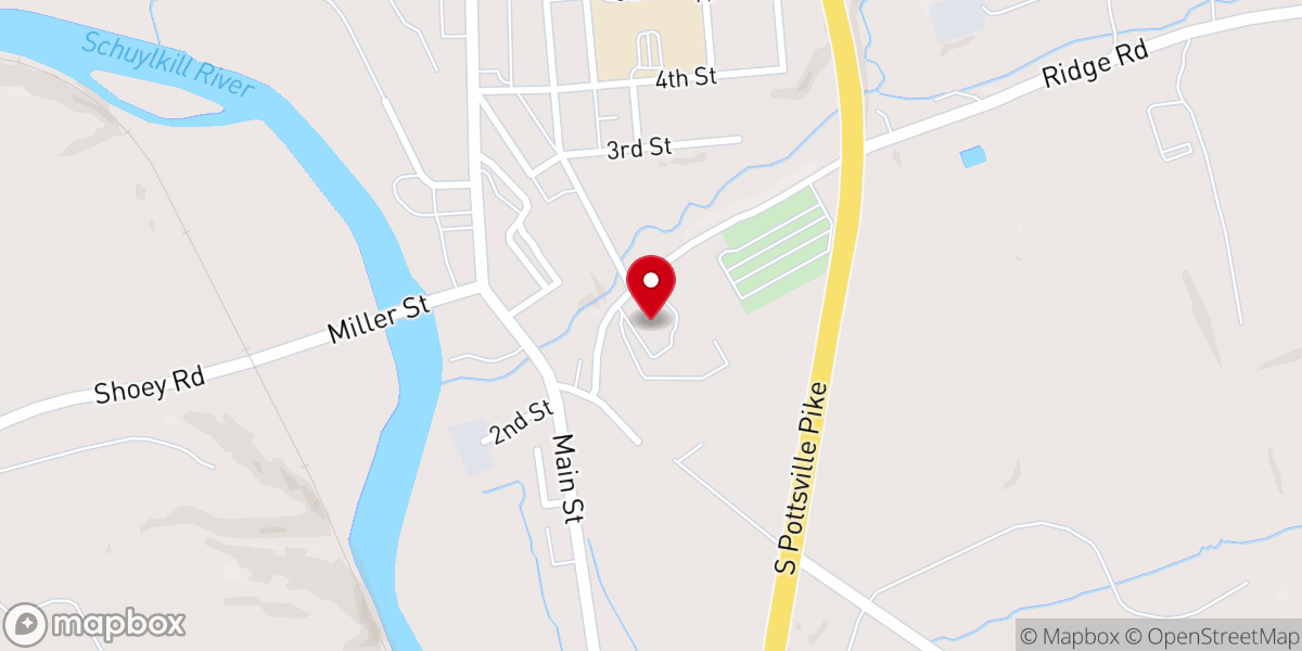 Map showing location of Shoemakersville Fire Company