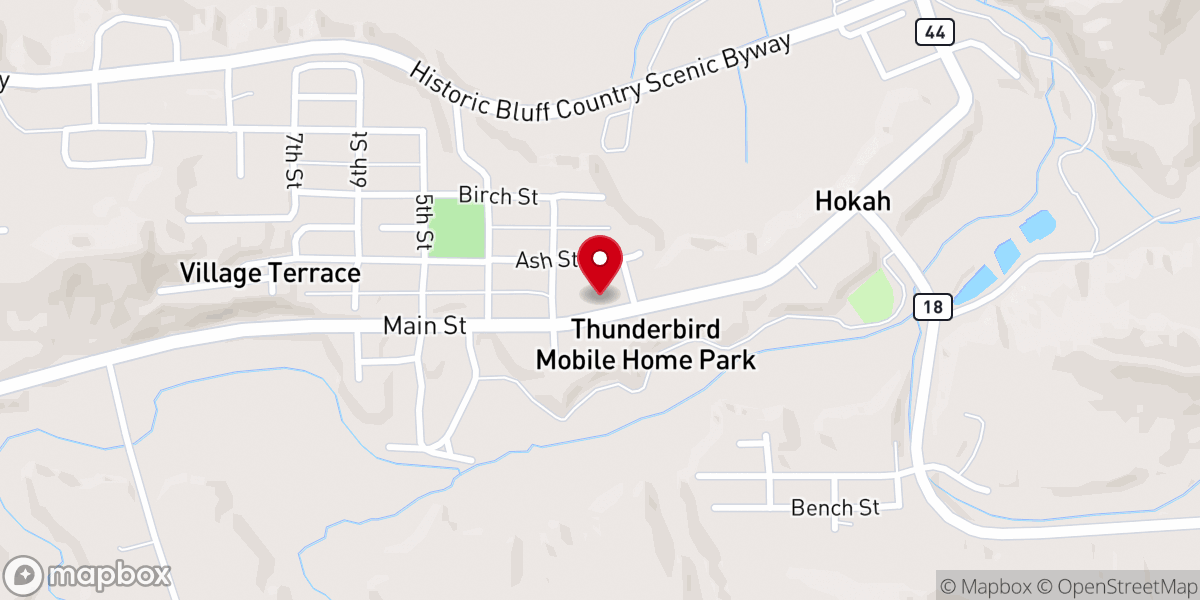 Map showing location of Community Church of Hokah