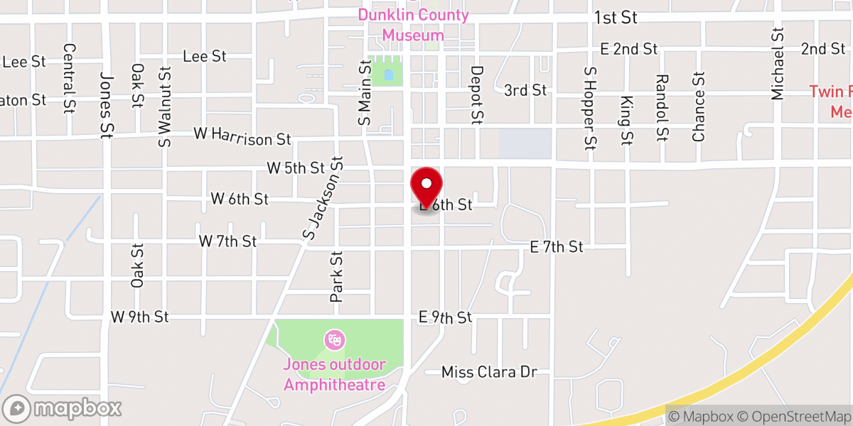 Map showing location of Assembly of God Parsonage