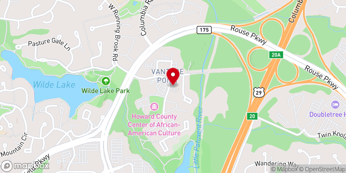 Map showing location of The Carriage House in Columbia
