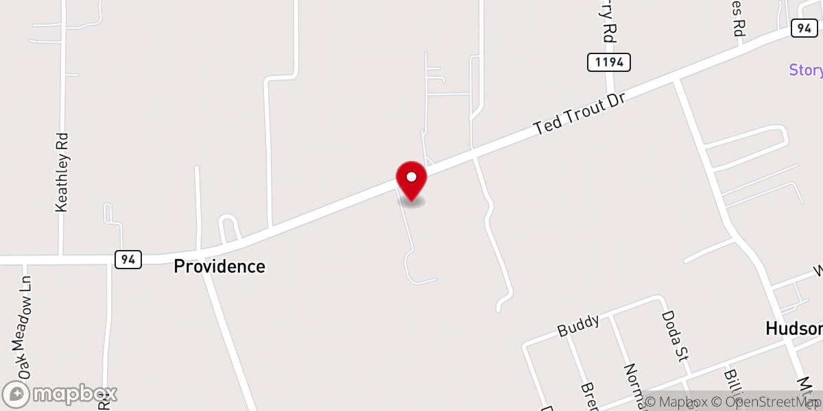 Map showing location of Bethel Assembly of God Church