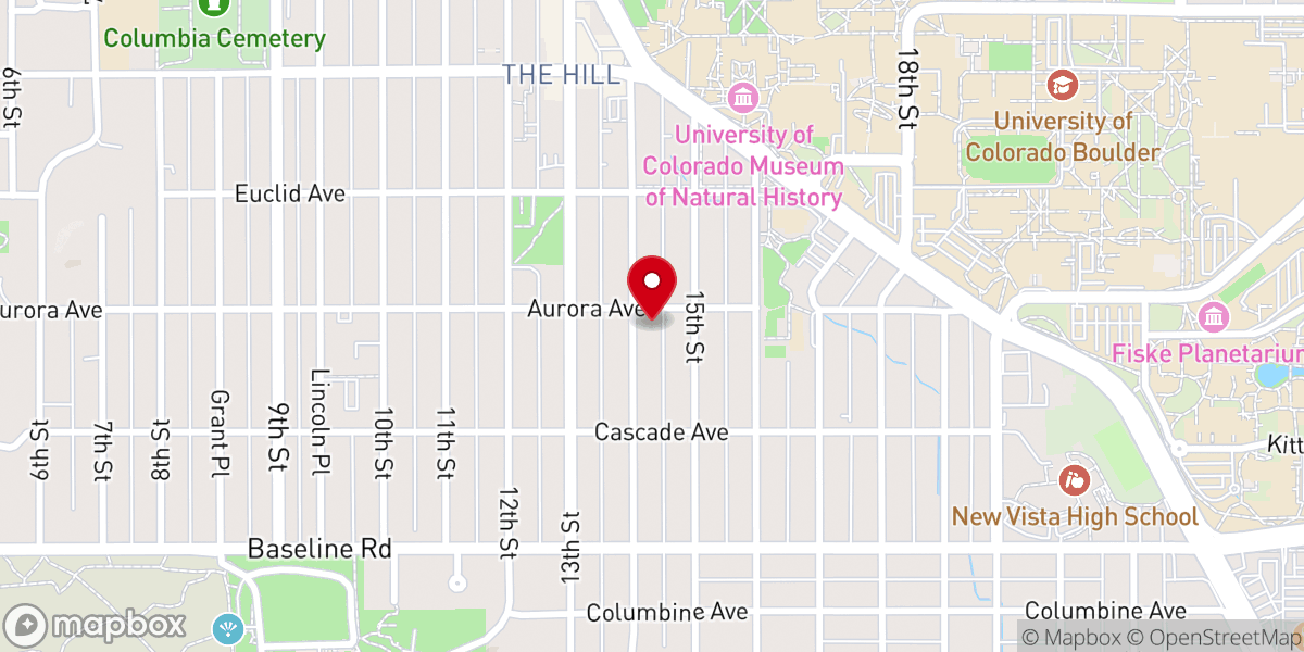 Map showing location of St. Thomas Aquinas University Parish