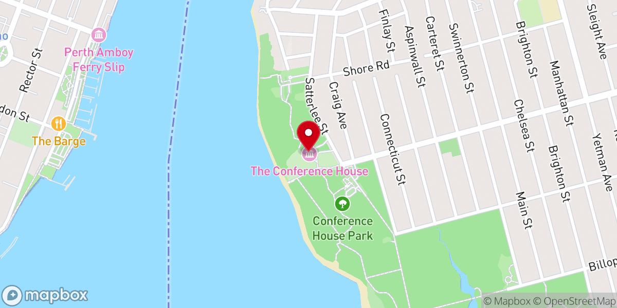 Map showing location of The Conference House