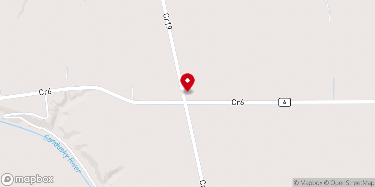 Map showing location of Tiffin Harmony Church