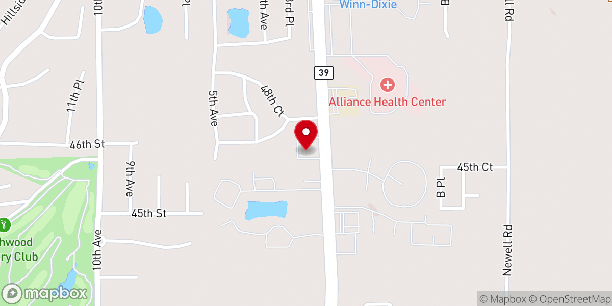 Map showing location of Northview Church
