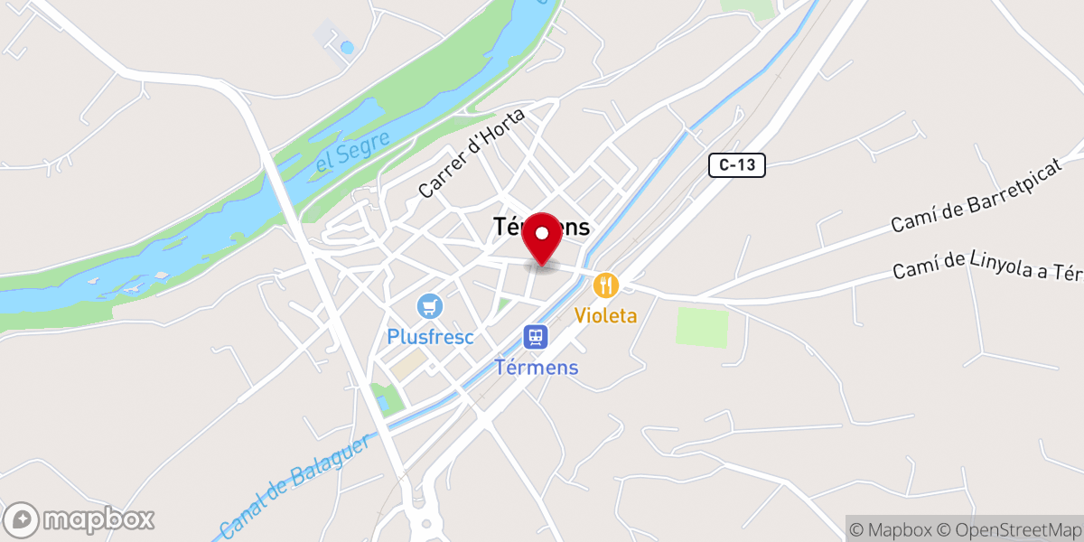 Map showing location of Santa Maria de Térmens