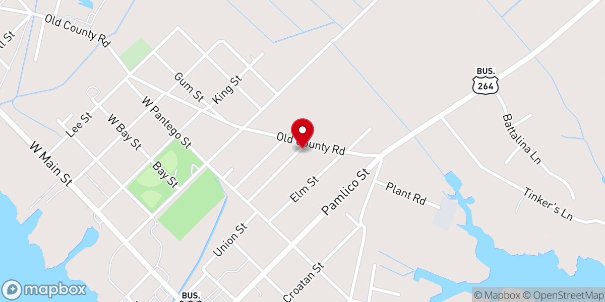 Map showing location of Hoggard Temple Church of God