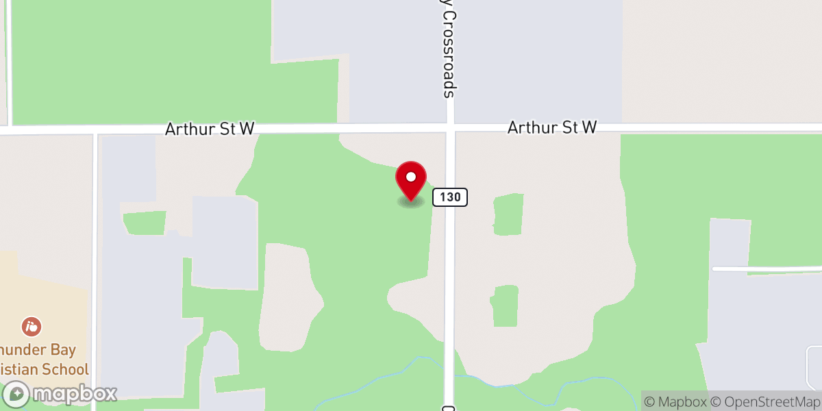 Map showing location of United Reformed Church of Thunder Bay