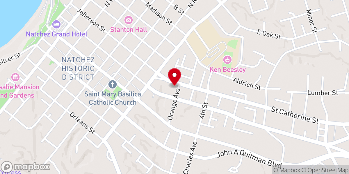 Map showing location of Holy Family Catholic Church